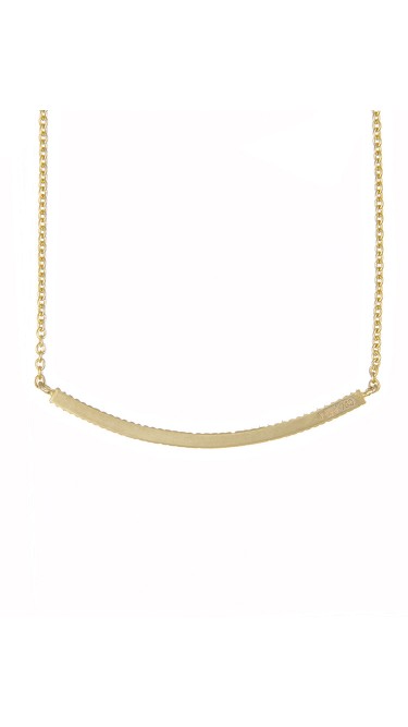 Yossi Harari Jewelry 18k Gold White Diamond  Lilah Smile Necklace