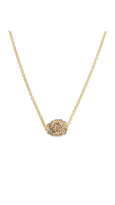 Yossi Harari Jewelry Roxanne 18k Gold & Cognac Diamond Single Bead Helen Necklace 