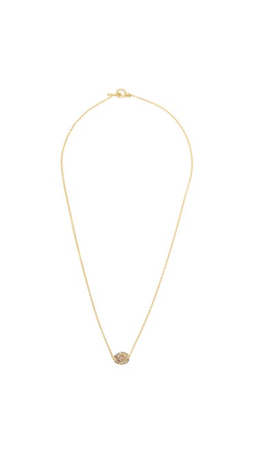 Yossi Harari Jewelry Roxanne 18k Gold & Cognac Diamond Single Bead Helen Necklace 
