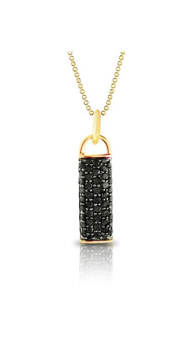 Yellow Gold Contrast Drop Necklace