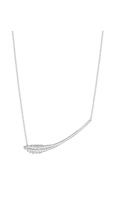 The Phoenix Feather Horizontal Diamond Necklace