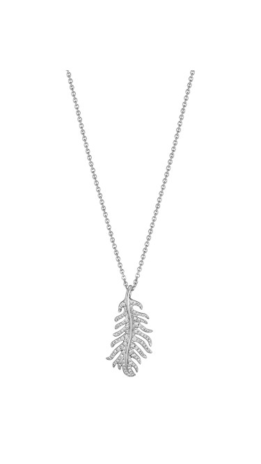 18K Gold Phoenix Feather Vertical Necklace