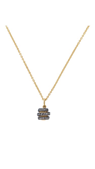 24k Gold Diamond Spiral Roxanne Pendant