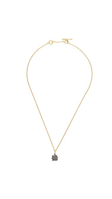 24k Gold Diamond Spiral Roxanne Pendant