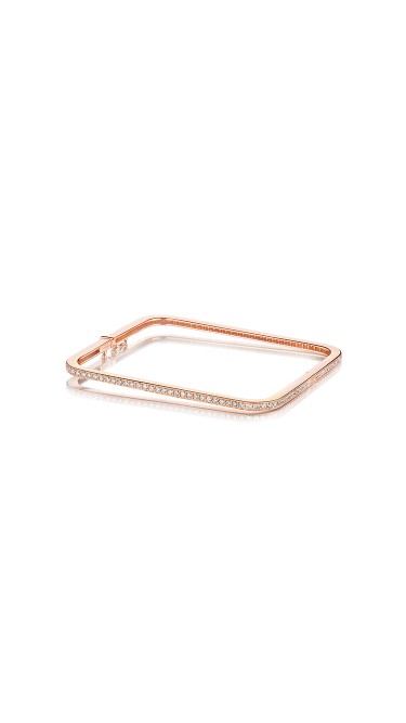 Piece Square Diamond Bangle