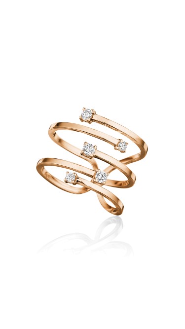 Piece Stick Ring with Diamond