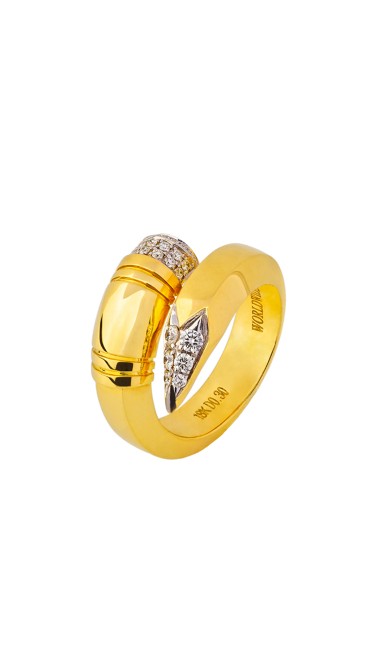 TZURI Yellow Gold Large Signature Ring
