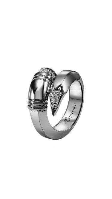 TZURI Black Gold Large Signature Ring