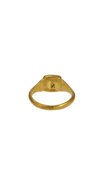 Yossi Harari Jewelry Roxanne 24k Gold Mica Ring Size 6