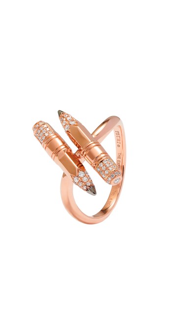 TZURI Rose Gold Twin Ring