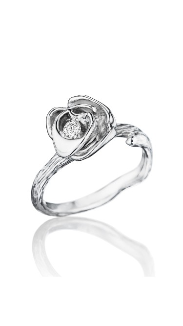 18K Gold Wonderland Large Stackable Rose Ring