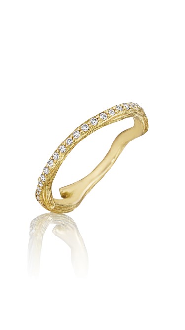 18K Gold Wonderland Stackable Diamond Eternity Twig Ring