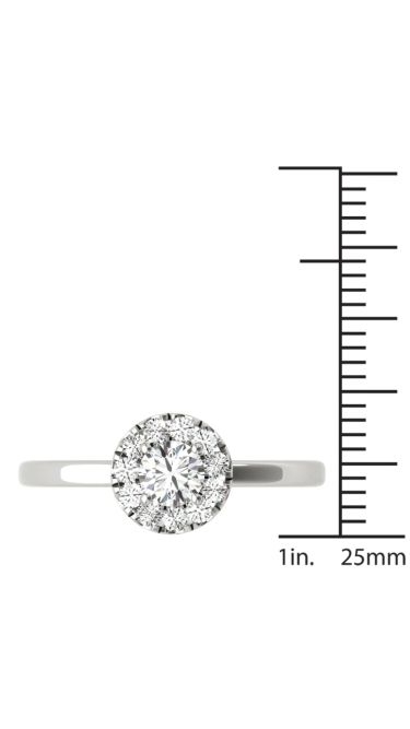 Halo Natural Diamond Ring