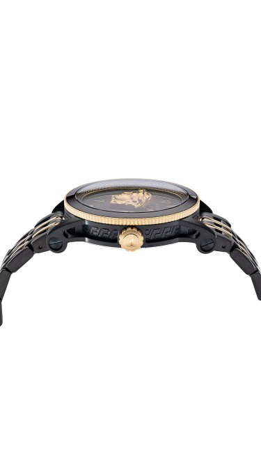 V-Palazzo 43MM Black Matte Dial Two Tone Bracelet Mens Watch