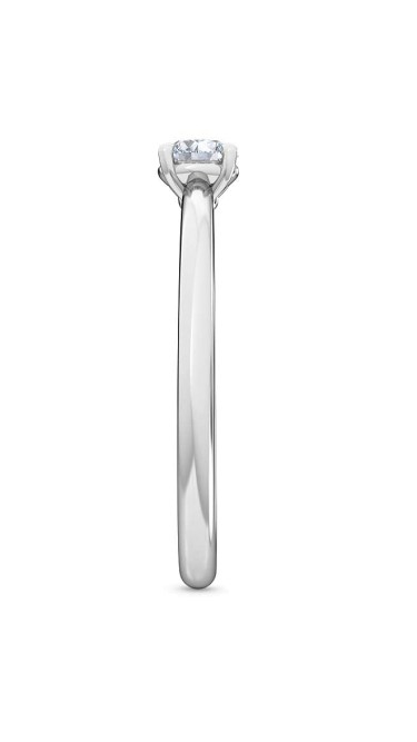 0.25 Ct Round Cut Petite Lab Grown Diamond Ring in 14K White Gold