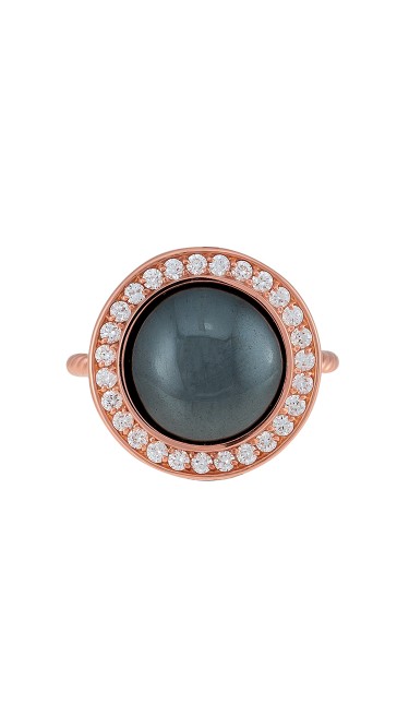 Misahara Stena Ring (Hematite) 18k Rose Gold Ring