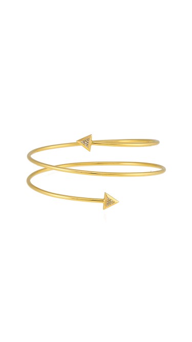 Misahara Unity One Double Coil  18k Yellow Gold Bracelet