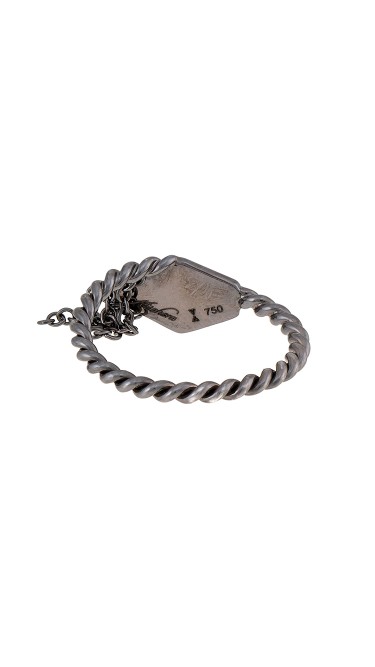 Misahara Drina Waterfall 18k Oxidized White Gold Ring