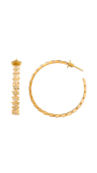 Unity Eternity Yellow Gold Earrings