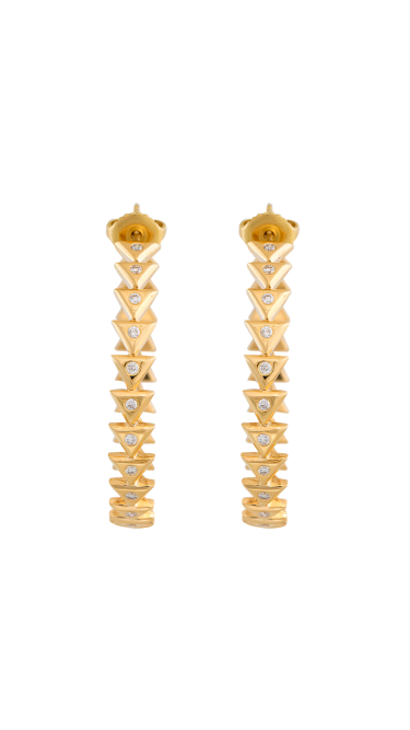Unity Eternity Yellow Gold Earrings