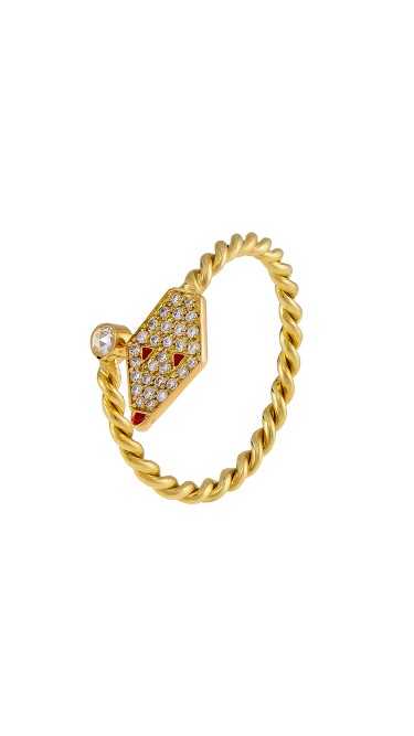 Misahara Drina Coil 18k Yellow Gold Ring