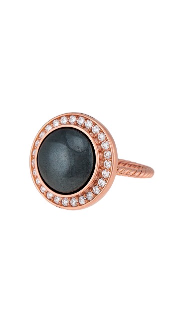 Misahara Stena Ring (Hematite) 18k Rose Gold Ring