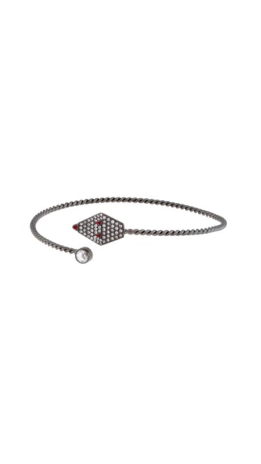 Misahara Drina Coil Bracelet 18k Oxidized White Gold Bracelet
