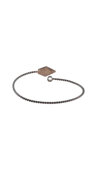 Misahara Drina Coil Bracelet 18k Oxidized White Gold Bracelet
