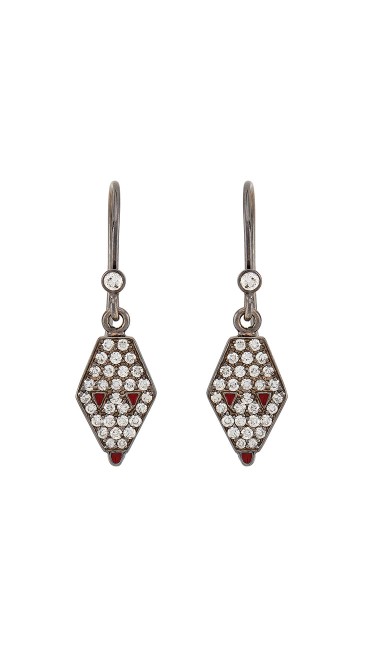 Misahara Drina Dew Earrings 18k Oxidized White Gold Earrings
