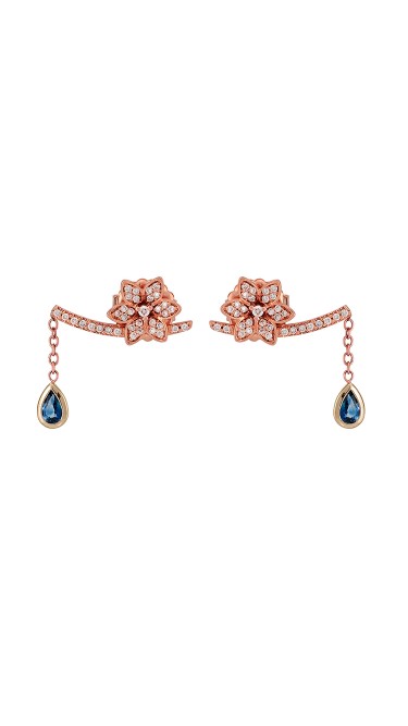 Misahara Watering Willow 18k Rose Gold Earrings