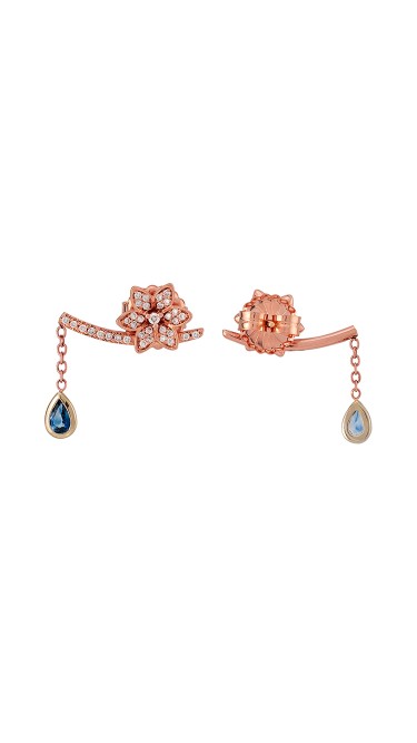 Misahara Watering Willow 18k Rose Gold Earrings