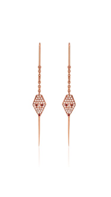 Misahara Drina Flow Earrings 18k Rose Gold Earrings