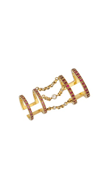 Misahara Koral Korali 18k Yellow Gold Ring