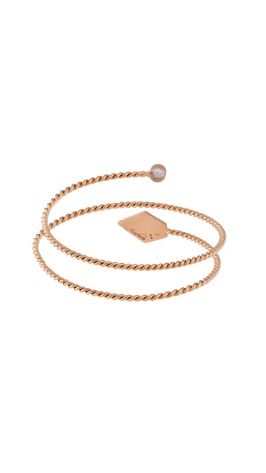 Misahara Drina Double Coil Bracelet 18k Rose Gold Bracelet