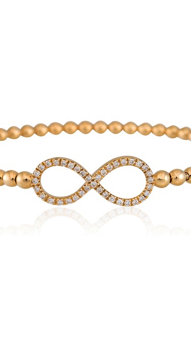Dainty Collection 18k Yellow Gold Diamonds Bracelet