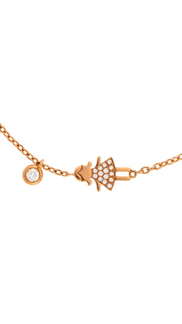 Dainty Collection 18k Rose Gold Diamonds Bracelet