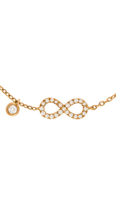 Dainty Collection 18k Rose Gold Diamonds Bracelet