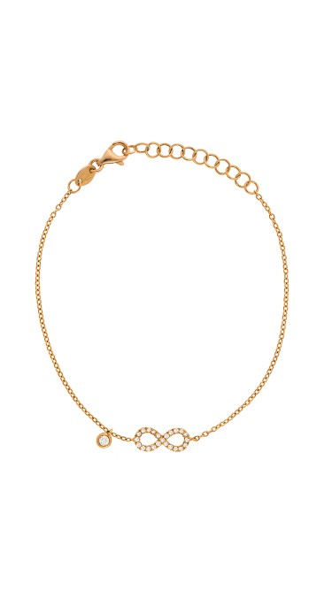 Dainty Collection 18k Rose Gold Diamonds Bracelet
