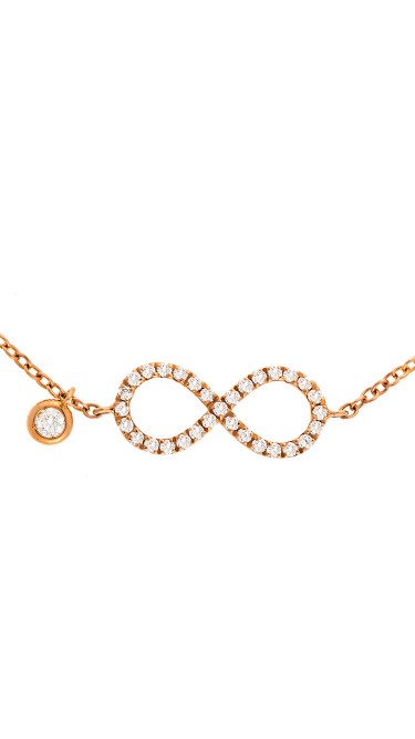 Dainty Collection 18k Rose Gold Diamonds Bracelet