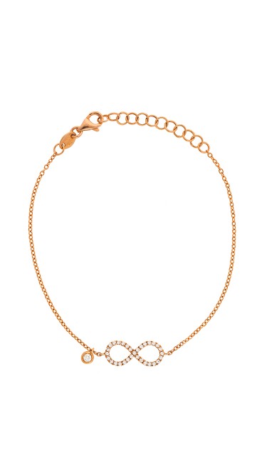 Dainty Collection 18k Rose Gold Diamonds Bracelet
