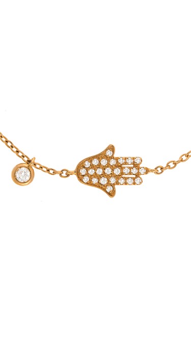 Dainty Collection 18k Rose Gold Diamonds Bracelet