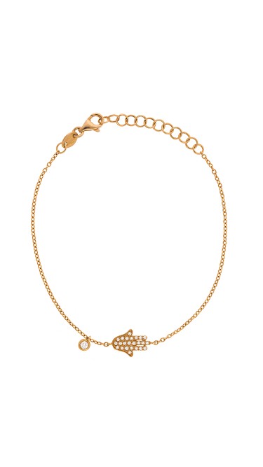 Dainty Collection 18k Rose Gold Diamonds Bracelet