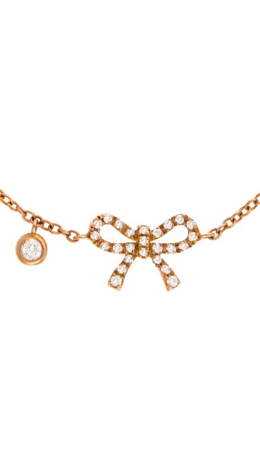 Dainty Collection 18k Rose Gold Diamonds Bracelet