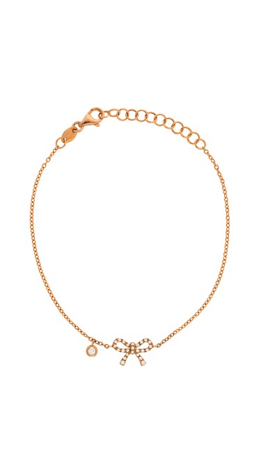 Dainty Collection 18k Rose Gold Diamonds Bracelet
