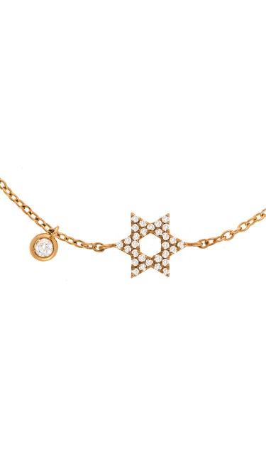 Dainty Collection 18k Rose Gold Diamonds Bracelet