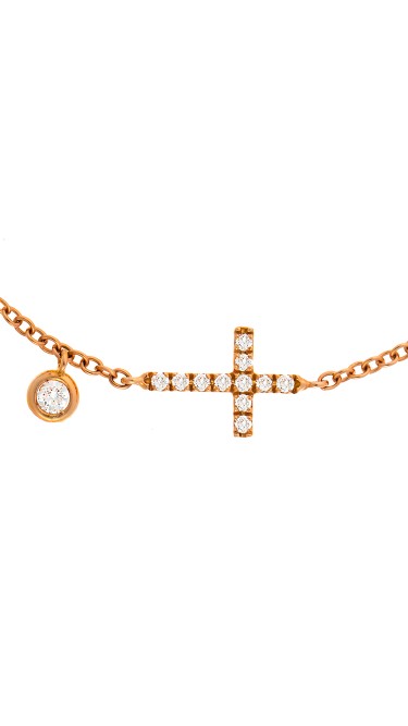 Dainty Collection 18k Rose Gold Diamonds Bracelet