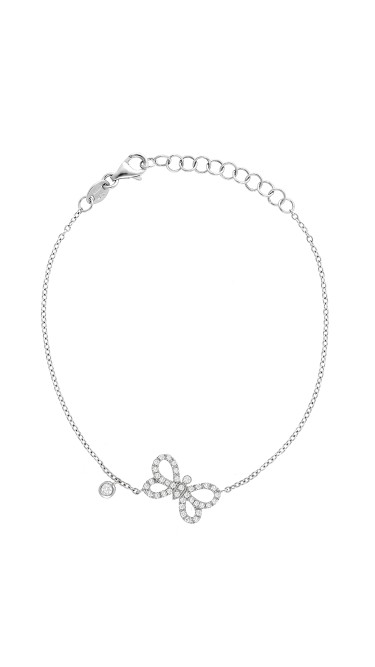 Dainty Collection 18k White Gold Diamonds Bracelet