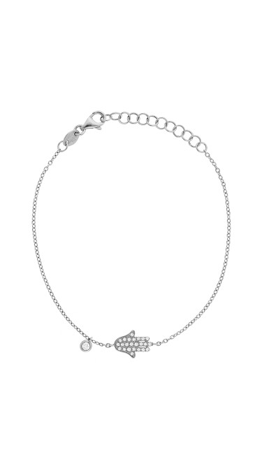 Dainty Collection 18k White Gold Diamonds Bracelet
