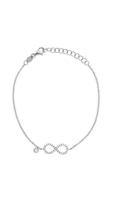 Dainty Collection 18k White Gold Diamonds Bracelet