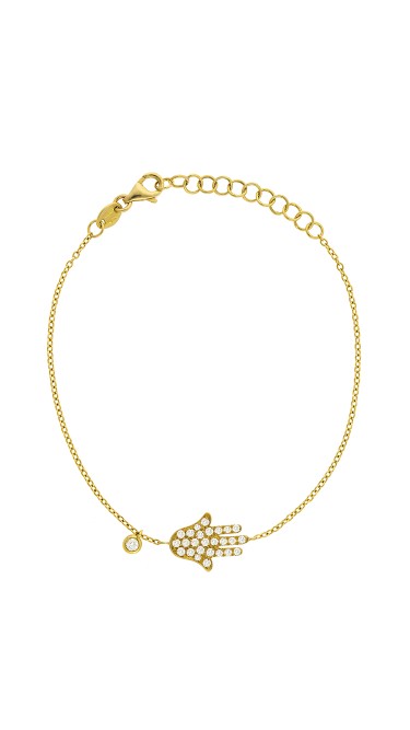 Dainty Collection 18k Yellow Gold Diamonds Bracelet